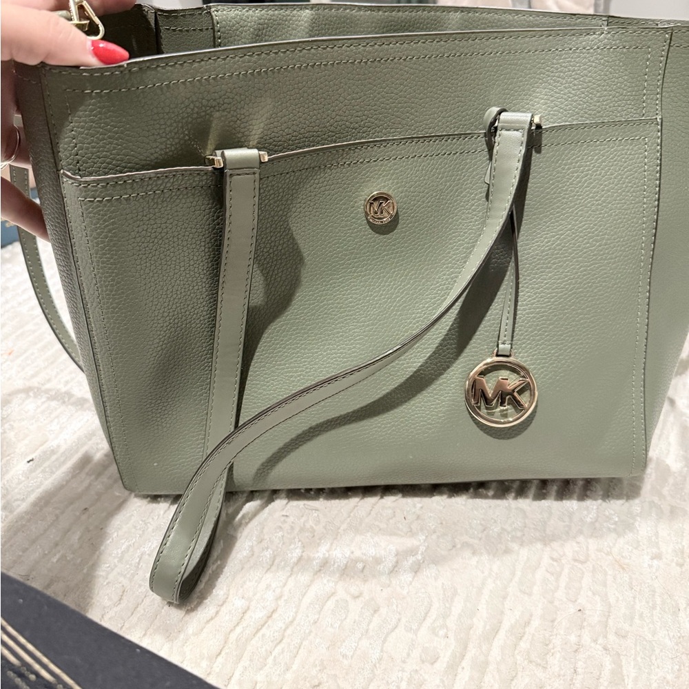 Michael Kors Olive Green Tote Bag